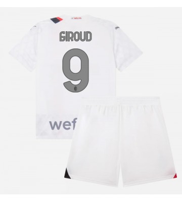 AC Milan Olivier Giroud #9 Bortaställ Barn 2023-24 Kortärmad (+ Korta byxor)
